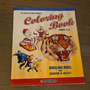 Ringling Bros. & Barnum & Bailey Jumbo Coloring Book. Vintage 1997. New